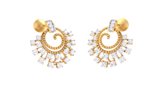 Spin Spark Diamond Stud Earrings - 0.42 Ct