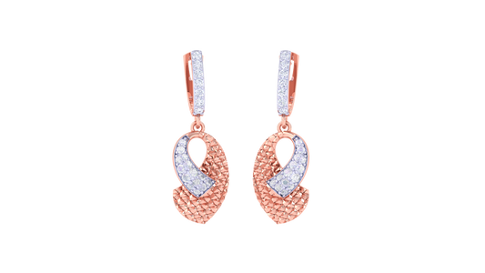 The Golden Knot Hoop Earrings - 0.57 Ct Dazzling Diamond