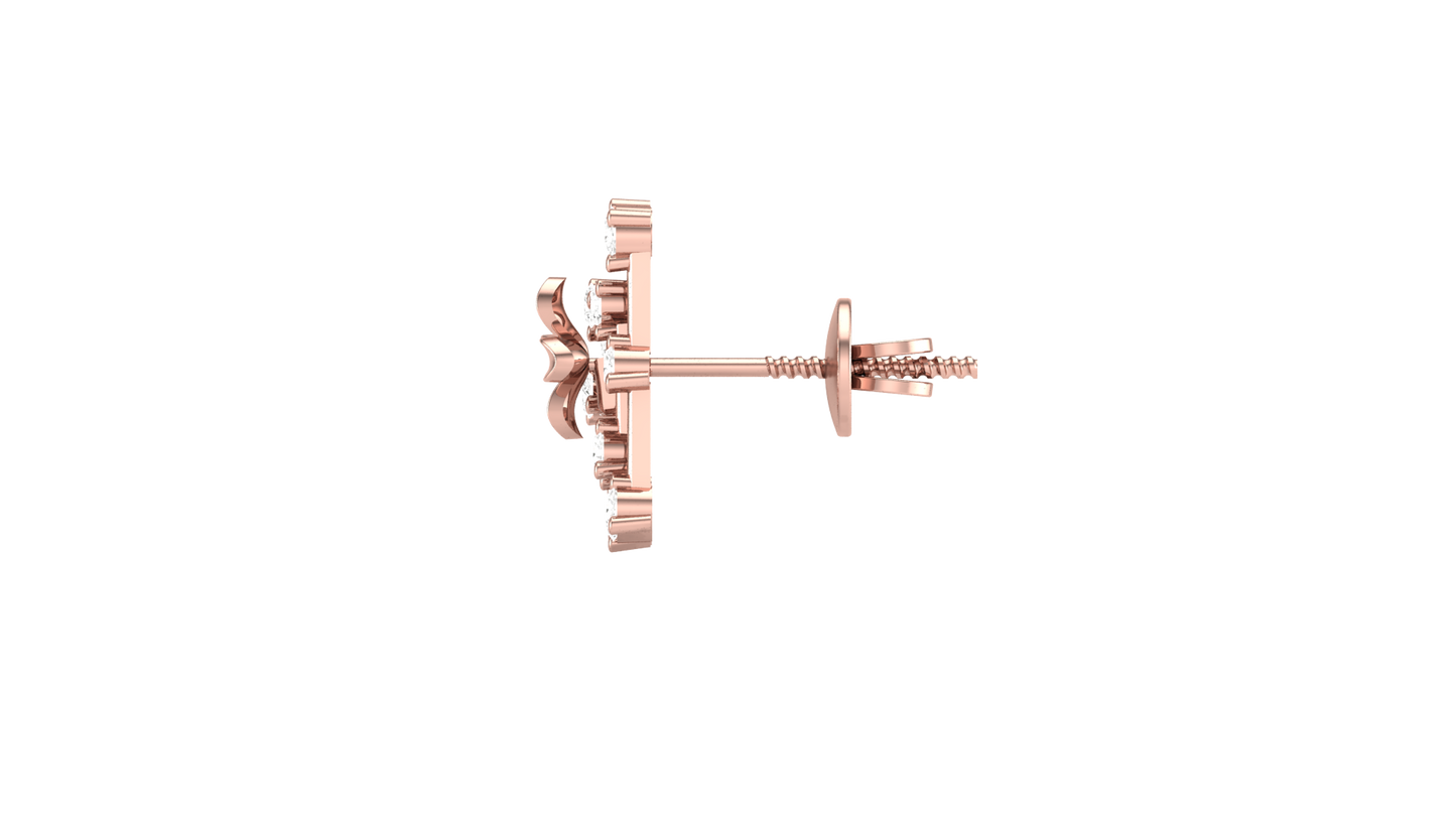 0.48 Ct - Square Sparkle Diamond Stud Earrings