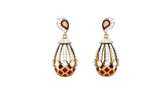 Vintage Elegance Drop Diamond Earrings - 0.85 Ct.