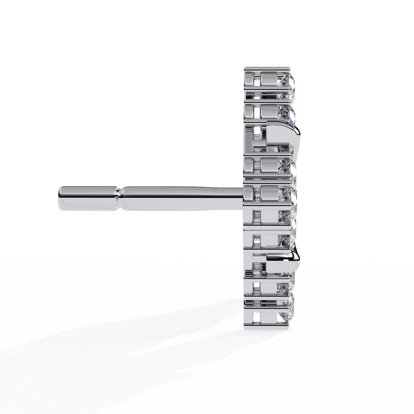 Radiant Quatro-Cluster Diamond Stud Earrings In Gold - 0.77 Ct