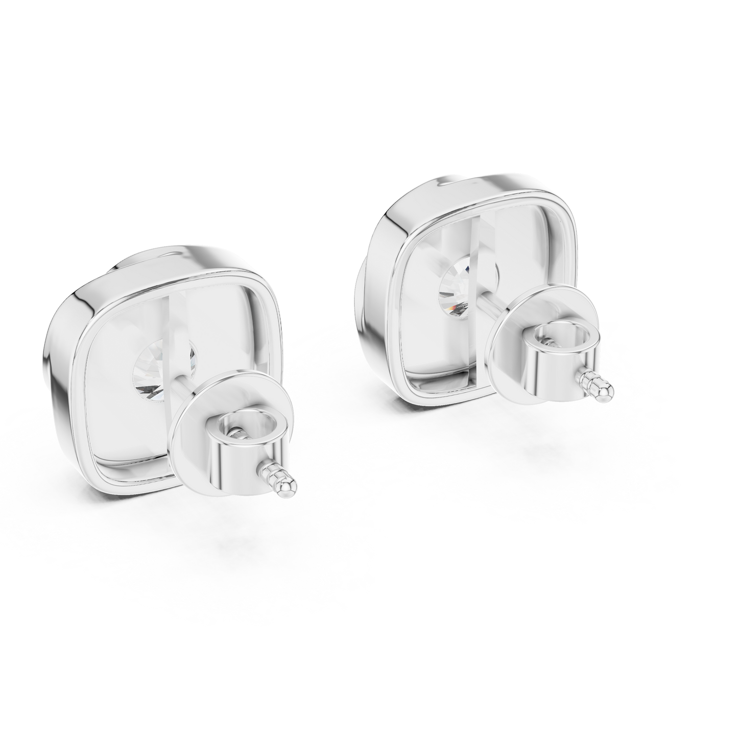 1.8ctw Round Diamond Cushion Twist Love Knot Stud Earrings - Solid Gold