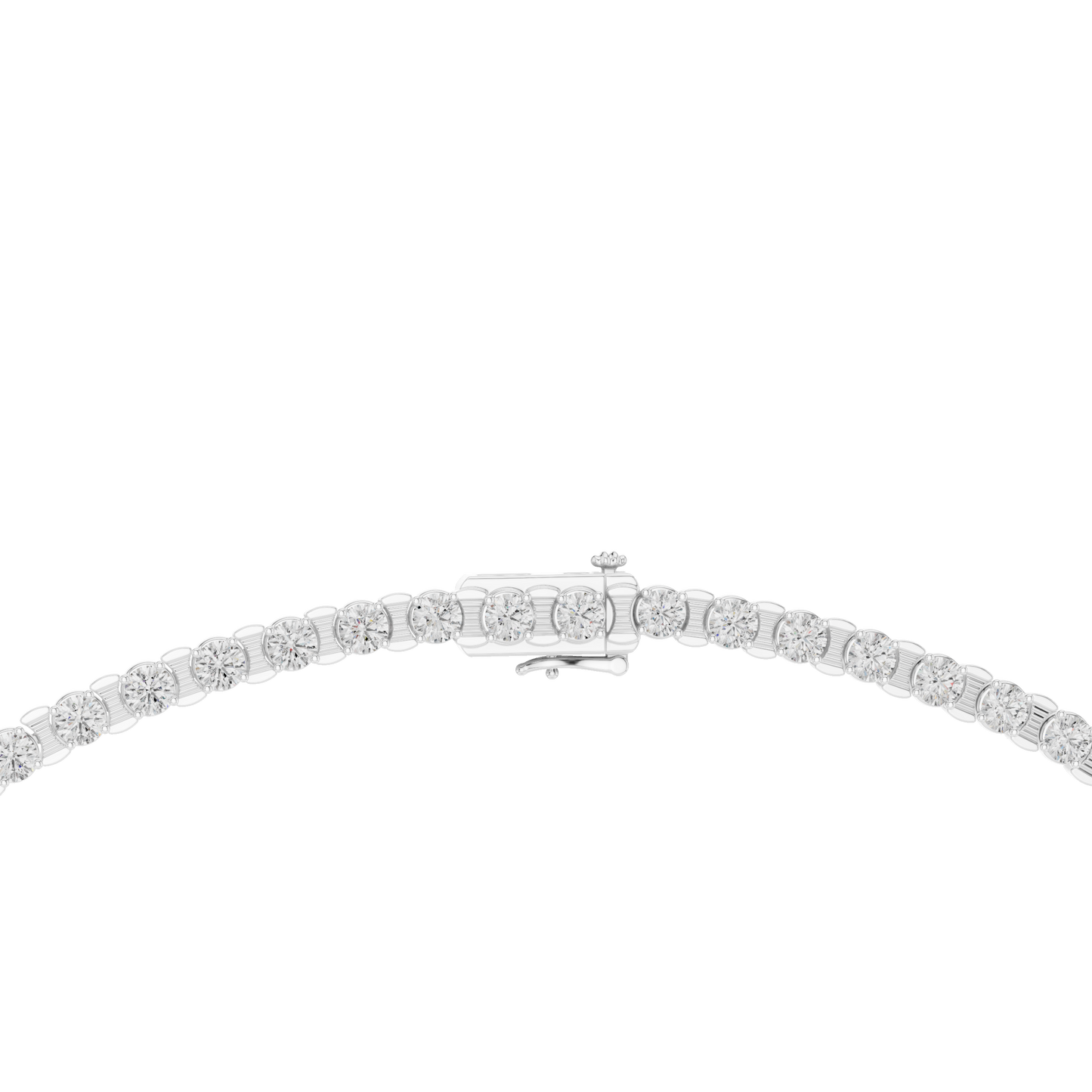 14.02ctw Solid Gold Round Cut Diamond Tennis Choker Riviera Necklace