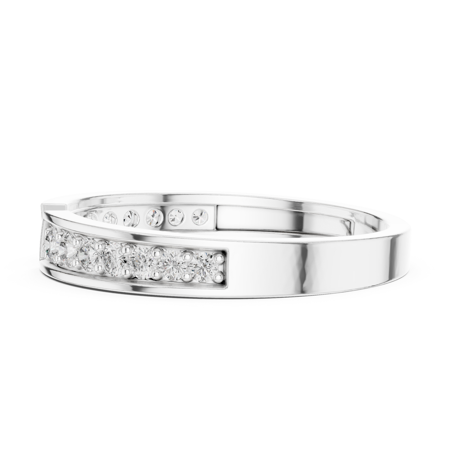 0.24 Carat Open Front Chevron Diamond Cuff Ring | Solid Gold