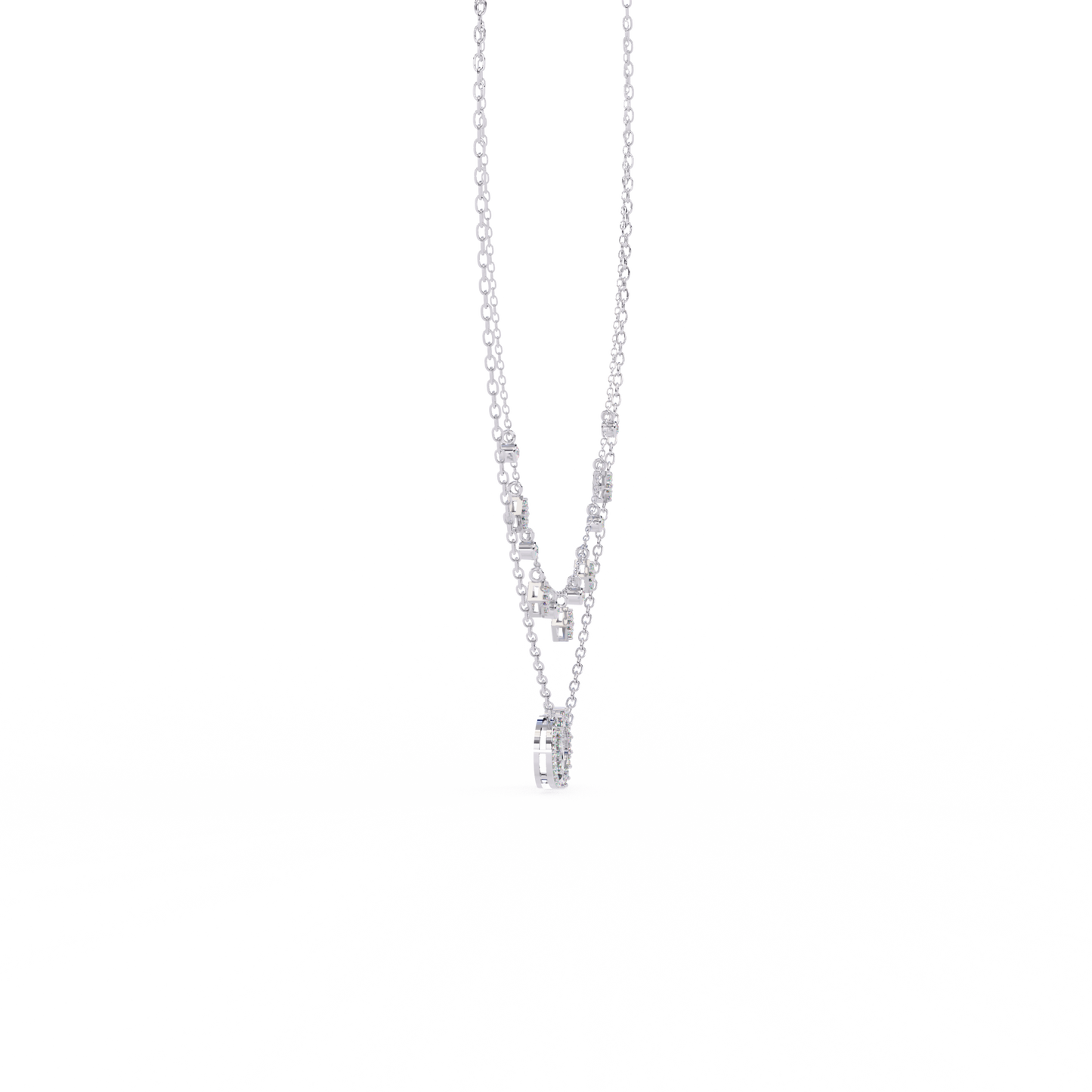 The Eternal Bond Interlocking Layered Necklace In Gold - 0.28 Ct Round Diamonds