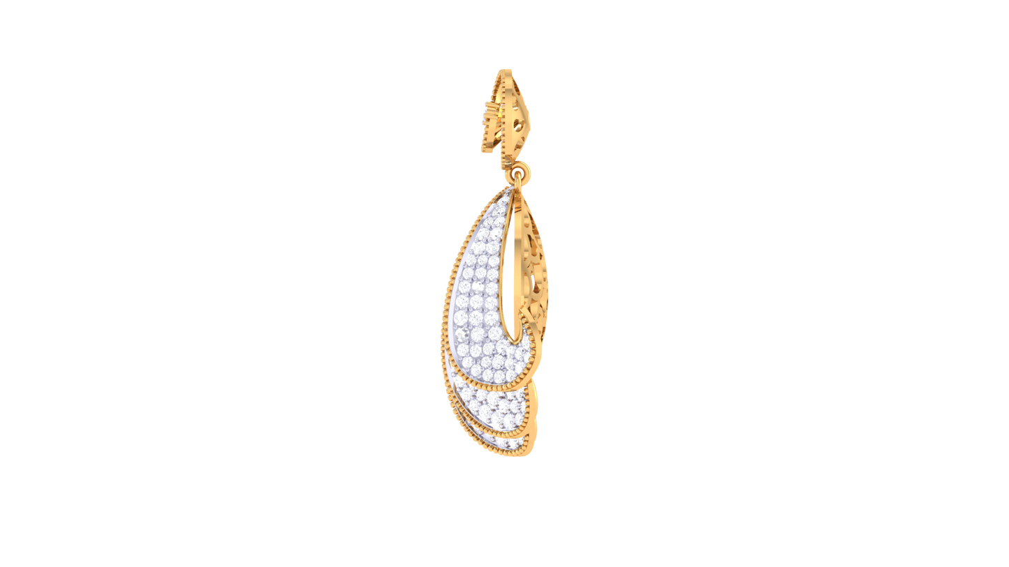 Lattice Lumina Pendent In Rose Gold - 1.49 Ct Round Cut Diamonds
