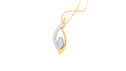 Fluid Wave Diamond Pendent - 0.16 Ct