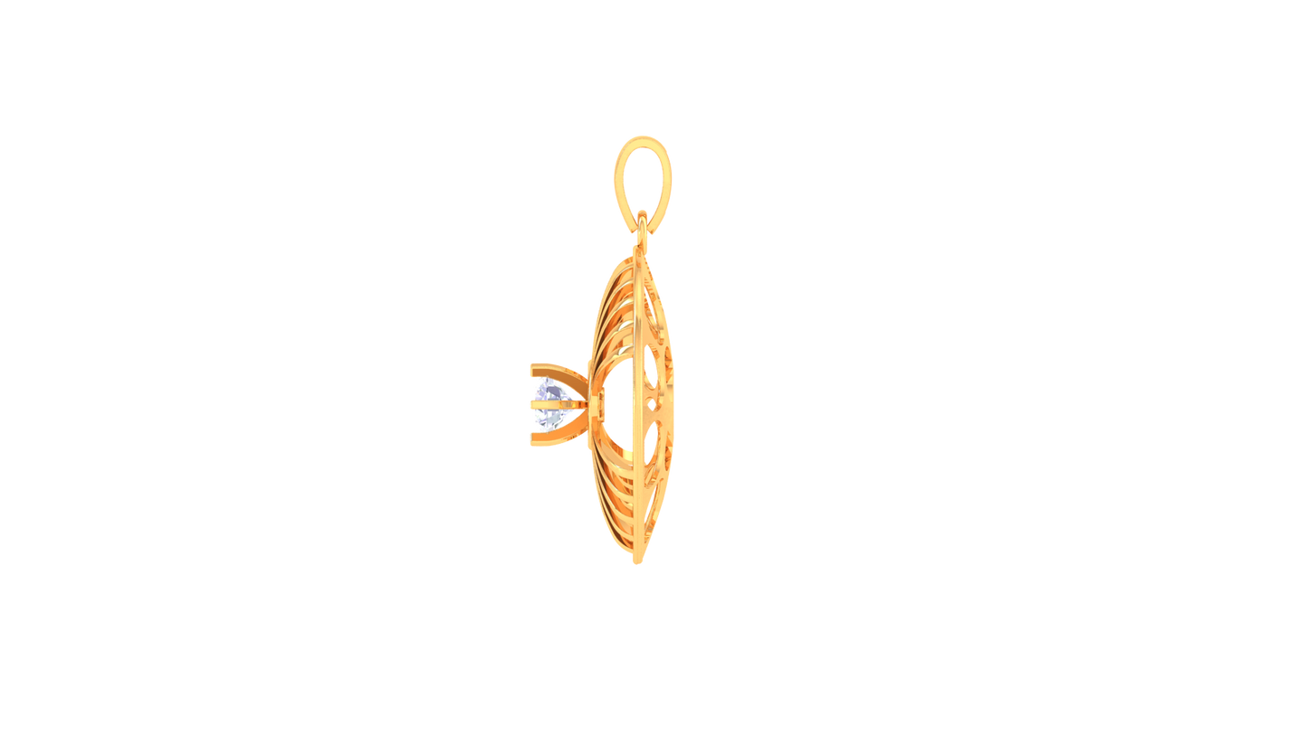 Celestial Radiance Pendant In Gold - 0.59 Ct Diamond