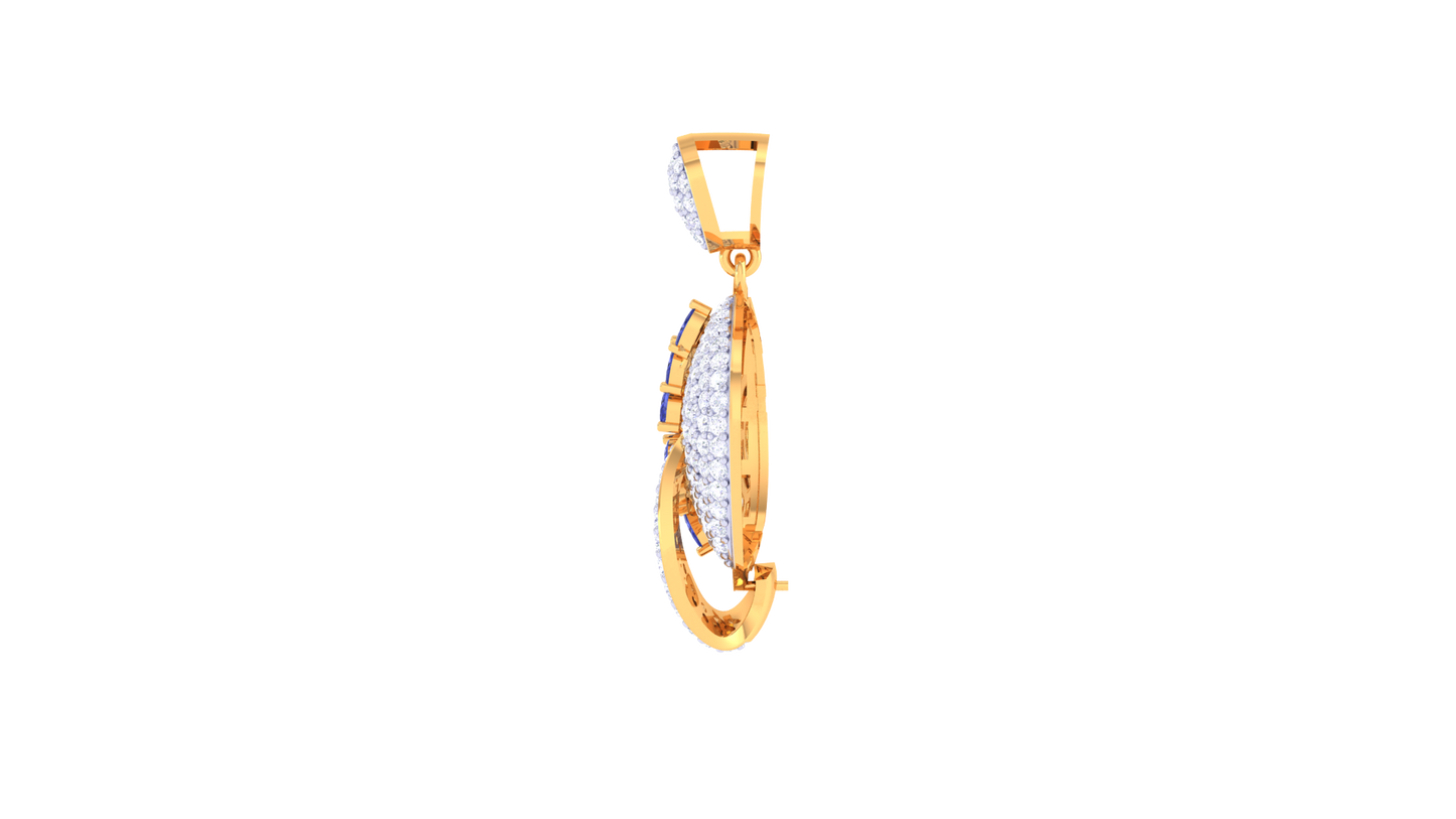 Sparkling Glory Pendent In Gold - 1.20 Ct Brilliant Cut Round diamonds With Timeless Luxury