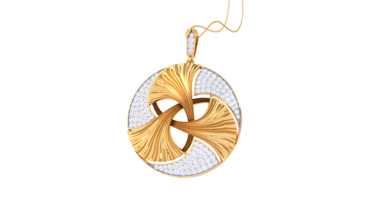 The Trinity Knot Pendent In Rose Gold - 1.02 Round Diamonds