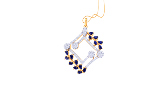 Timeless Glorious Gold Pendent - 0.89 Ct Round Diamonds