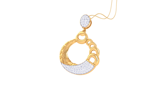 Orbit Cluster Pendent In Rose Gold - 0.58 Round Diamonds