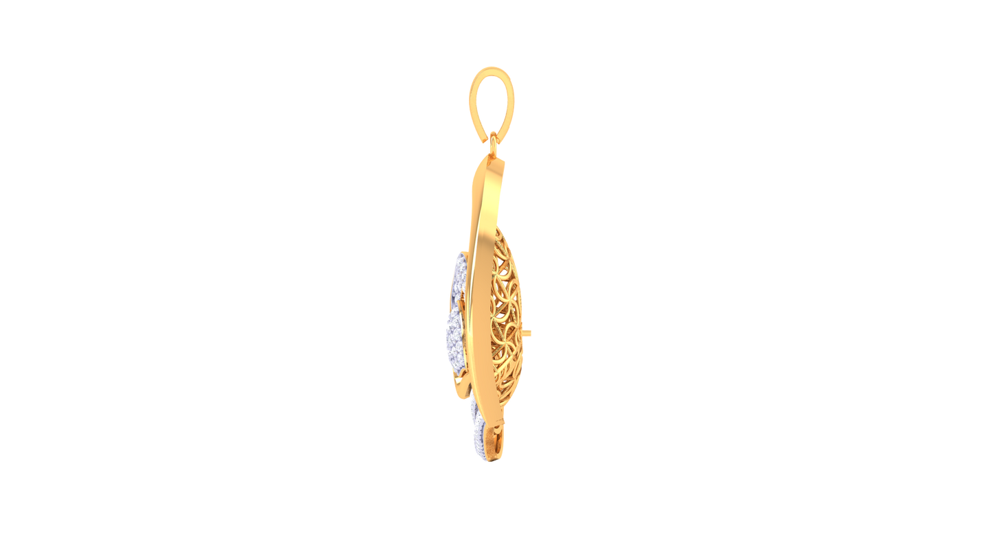 Elegant Hart Diamond Pendent In Gold - 1.05 Ct