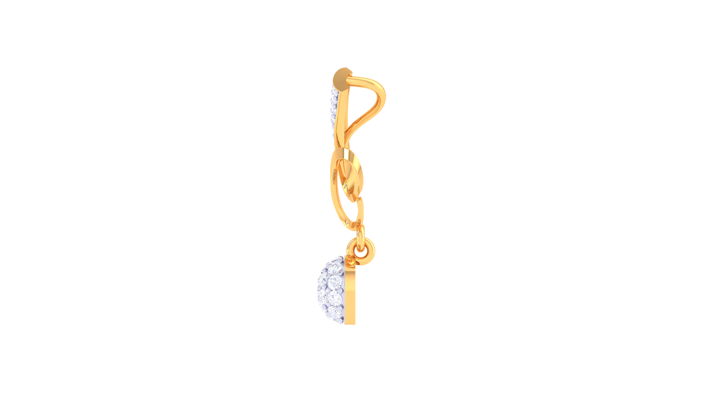 Twist of Brilliance – 0.32 Ct Diamond Drop Pendant In Gold