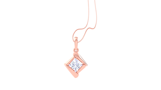 The Prism Solitaire Pendant In Gold – 0.59 Ct Diamond