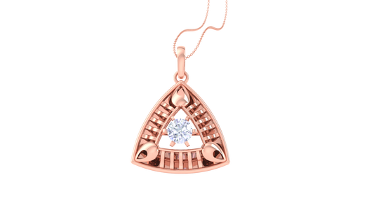 Trinity Glow Pendant In Gold - 0.59 Ct Diamond Centerpiece
