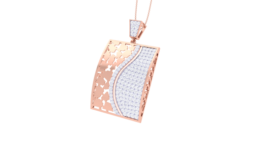 Eterna Flow Pendent In Yellow Gold - 1.28 Ct Diamonds