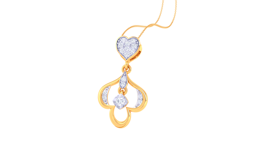 Petal Art Diamond Pendent In gold - 0.22 Ct