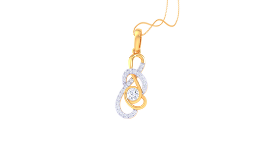 Stylised Tenderdrop Diamond Pendent 0.20 Ct
