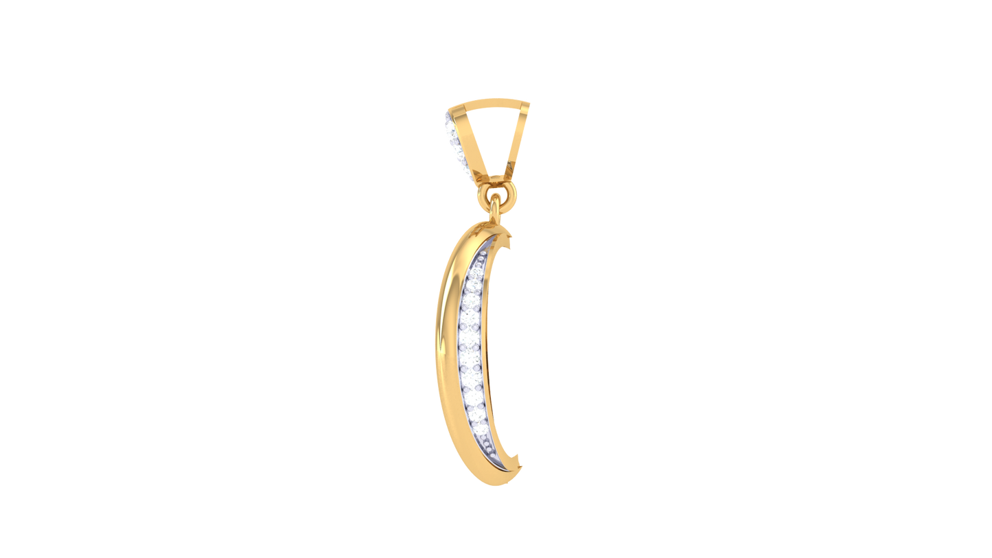 Marquise Illusion Pendant In Gold – 0.37 Ct Dazzling Diamonds