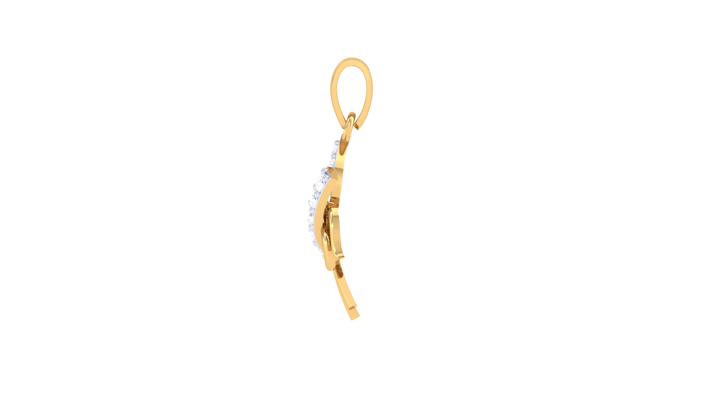 Om Harmony Diamond Pendant In Gold – 0.10 Ct Brilliant Cut
