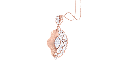 Symphony Leaf Pendant In Gold – 0.36 Ct Diamonds