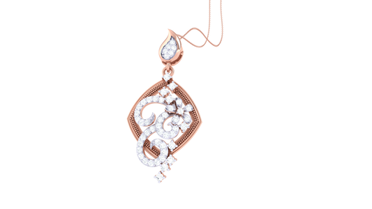 Regal Swirl Pendant In Gold – 0.32 Ct Sparkings Diamonds