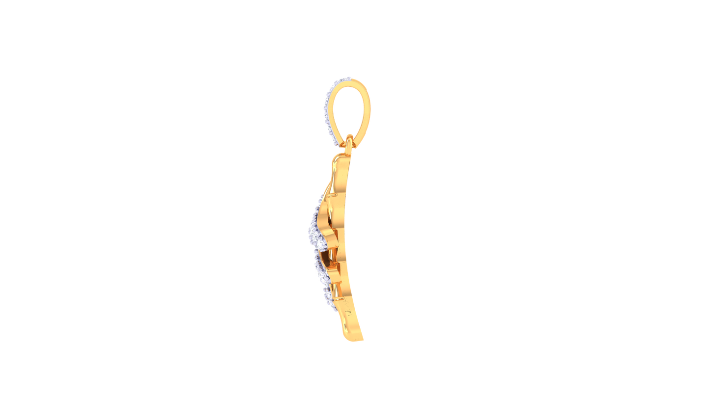 Glammer Spire Diamond Pendant In Gold 0.26 Ct