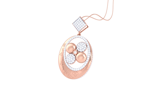 Clover Bloom Pendant In Gold - 1.12 Ct Diamonds