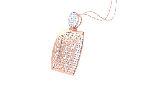 Botanical Brilliance Pendant In Gold – 1.75 Ct Sparkling Diamonds