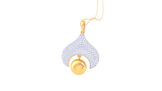 Twilight Bloom Pendant Diamonds In Gold – 1.37 Ct