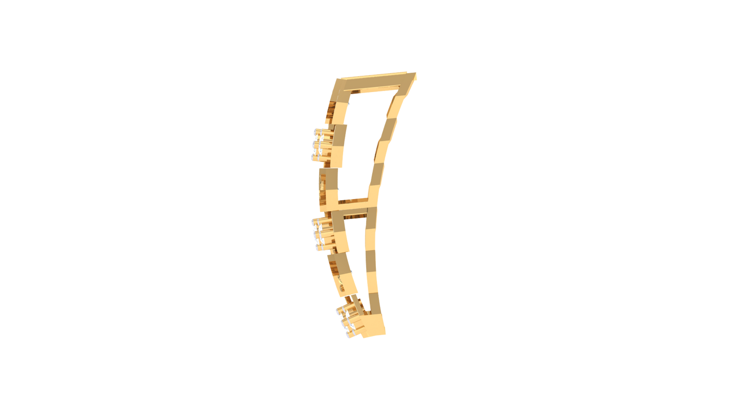 Honeycomb Harmony Pendant In Gold - 0.19 Ct Brilliant Cut Diamonds