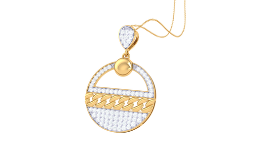 Radiant Harmony Pendant In Gold – 0.56 Ct Dazzling Diamonds