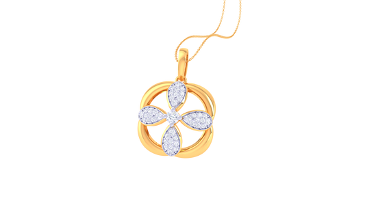 Blossom Radiance Pendant In Gold - 0.40 Ct Diamonds