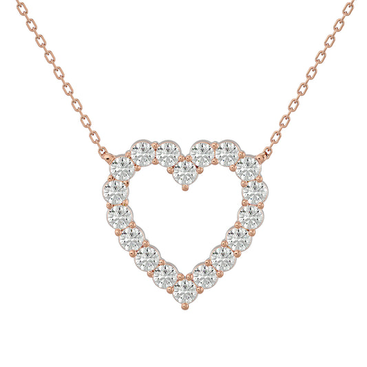Lustrous Heart Pendant With Diamond In Gold -0.34 Ct