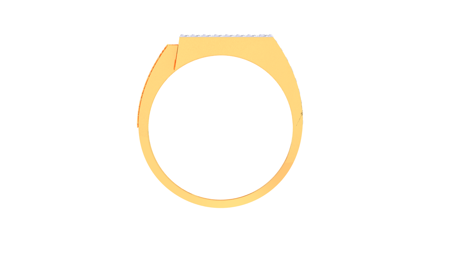 Iconique Signature Band – 0.54 Ct Baguette Diamonds Gold Ring