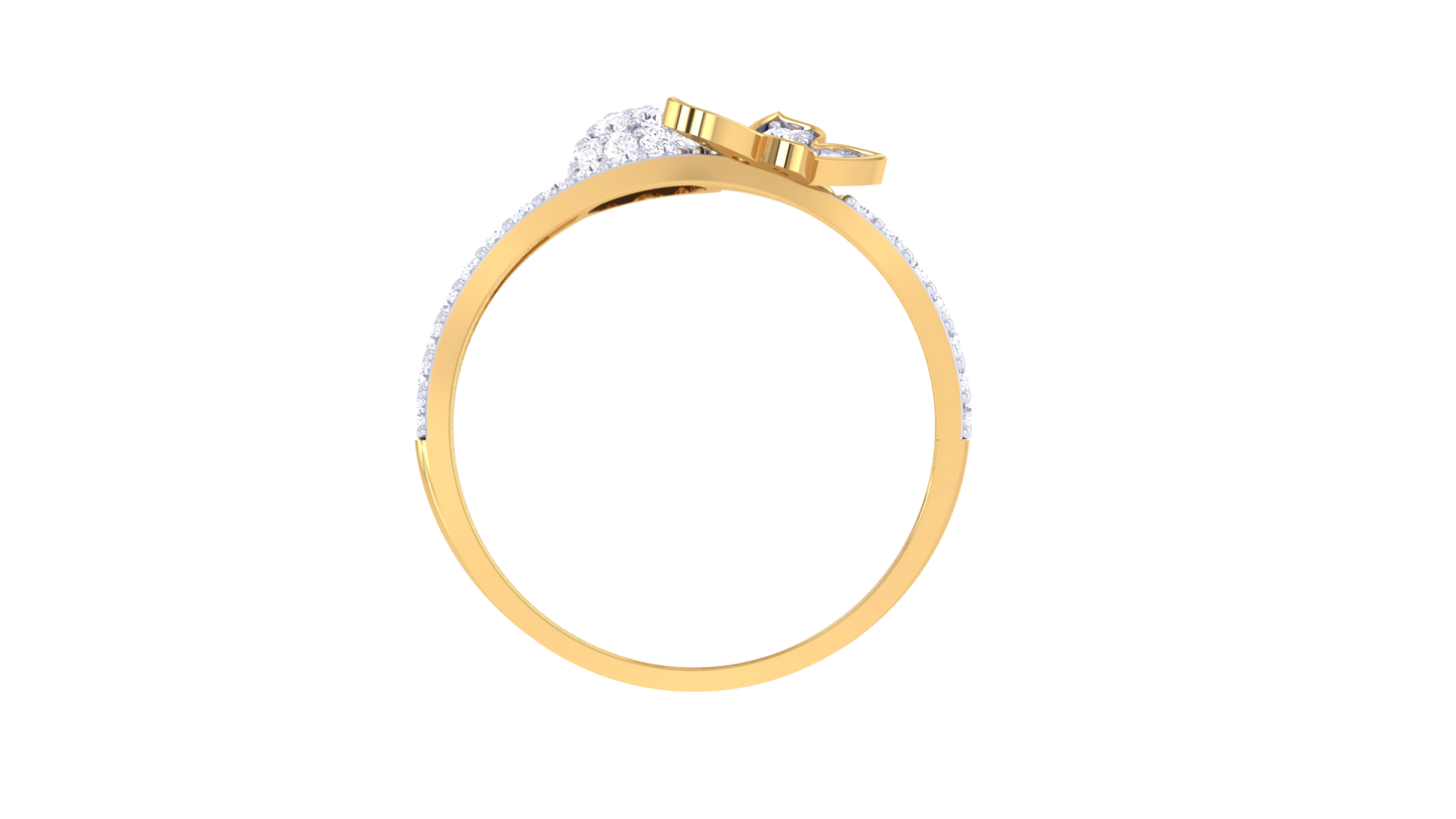 Eclat Butterfly Bloom Ring in Rose Gold – 0.31 Ct Sparkling Diamonds