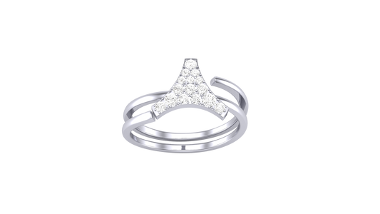 Fleuron Eternal Weave Gold Ring - 0.22 Ct Round Cut Diamonds