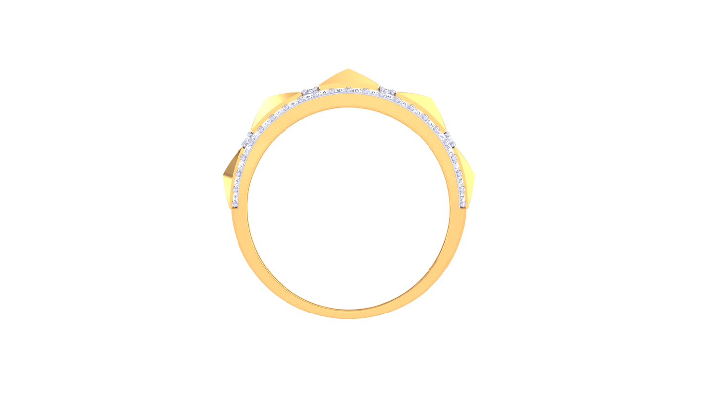 Éclat Picqué Brilliance – 0.58 Ct Round Diamond Gold Ring