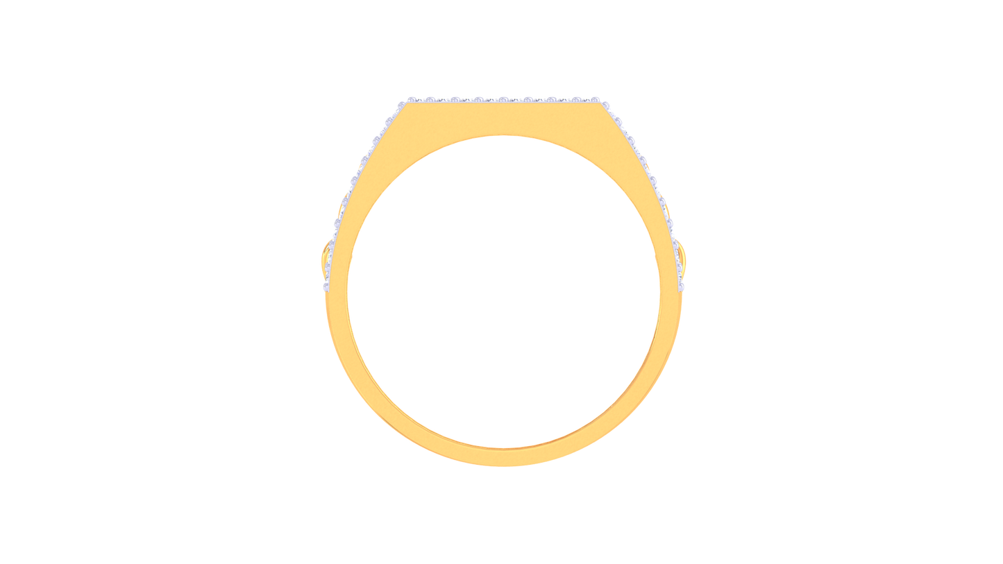 Lumiere Signature Gold Band – 0.45 Ct Pavé Diamonds Ring