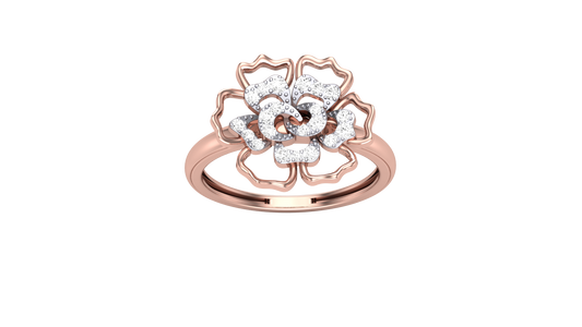 Lumiere Rose Gold Ring - 0.15 Round Diamond
