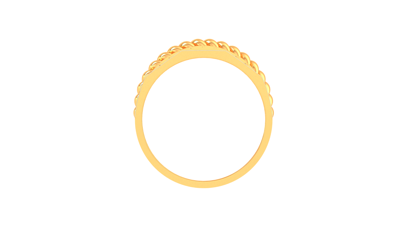 Lumiere Pavé Elegance Rose Gold Band – 0.33 Ct Round Diamonds Ring