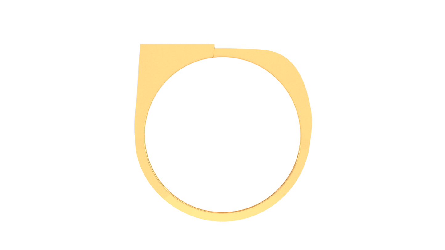 Lumière Onde Moderne – 0.48 Ct Round Diamond Gold Ring