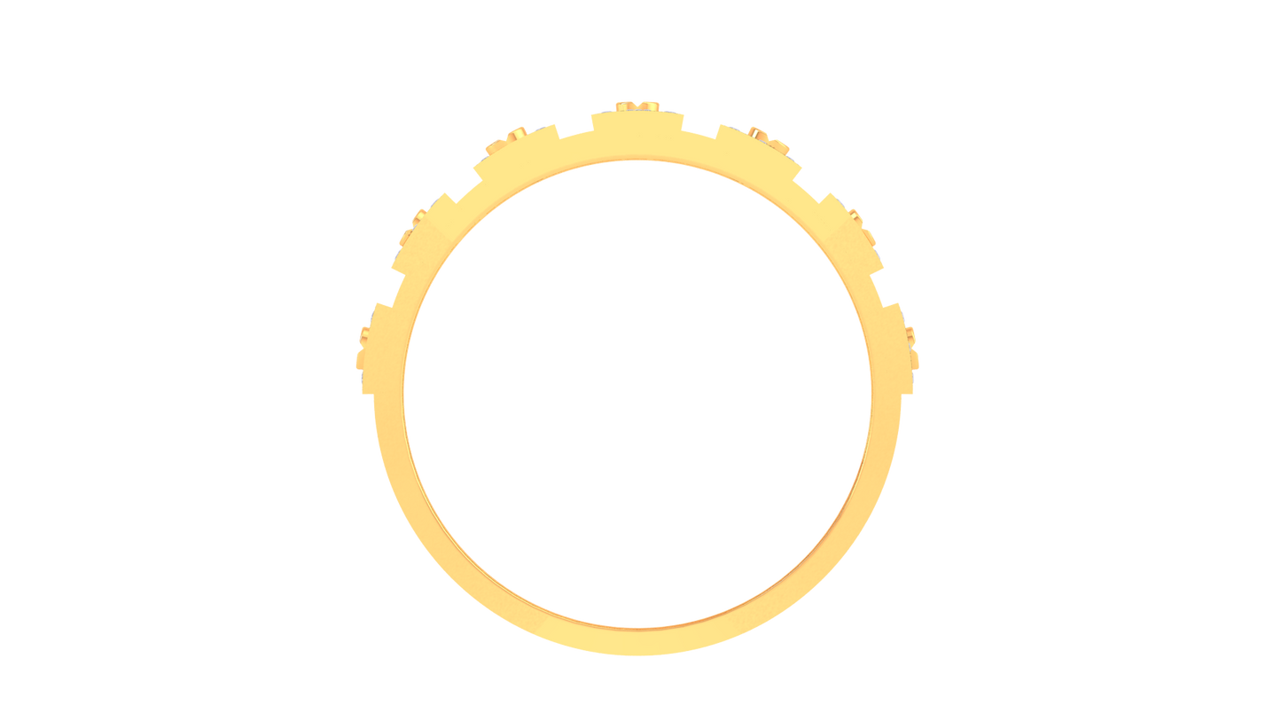 Éclat Audace Moderne – 0.28 Ct Round Diamond Gold Ring