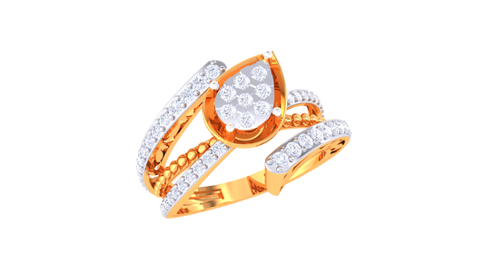 Éclat Goutte Intrépide – 0.51 Ct Diamond Gold Ring
