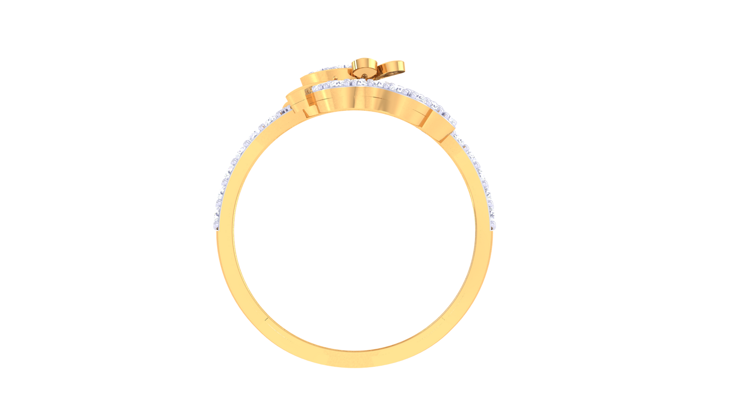 Lumiere Amour Embrace Ring In Gold – 0.36 Ct Dazzling Diamonds