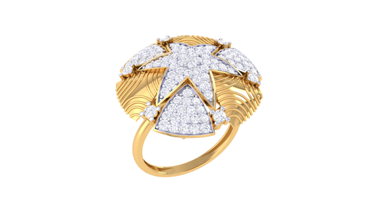 Eclat Celestia Radiant Rose Gold Ring – 0.78 Ct Hand Set Diamonds