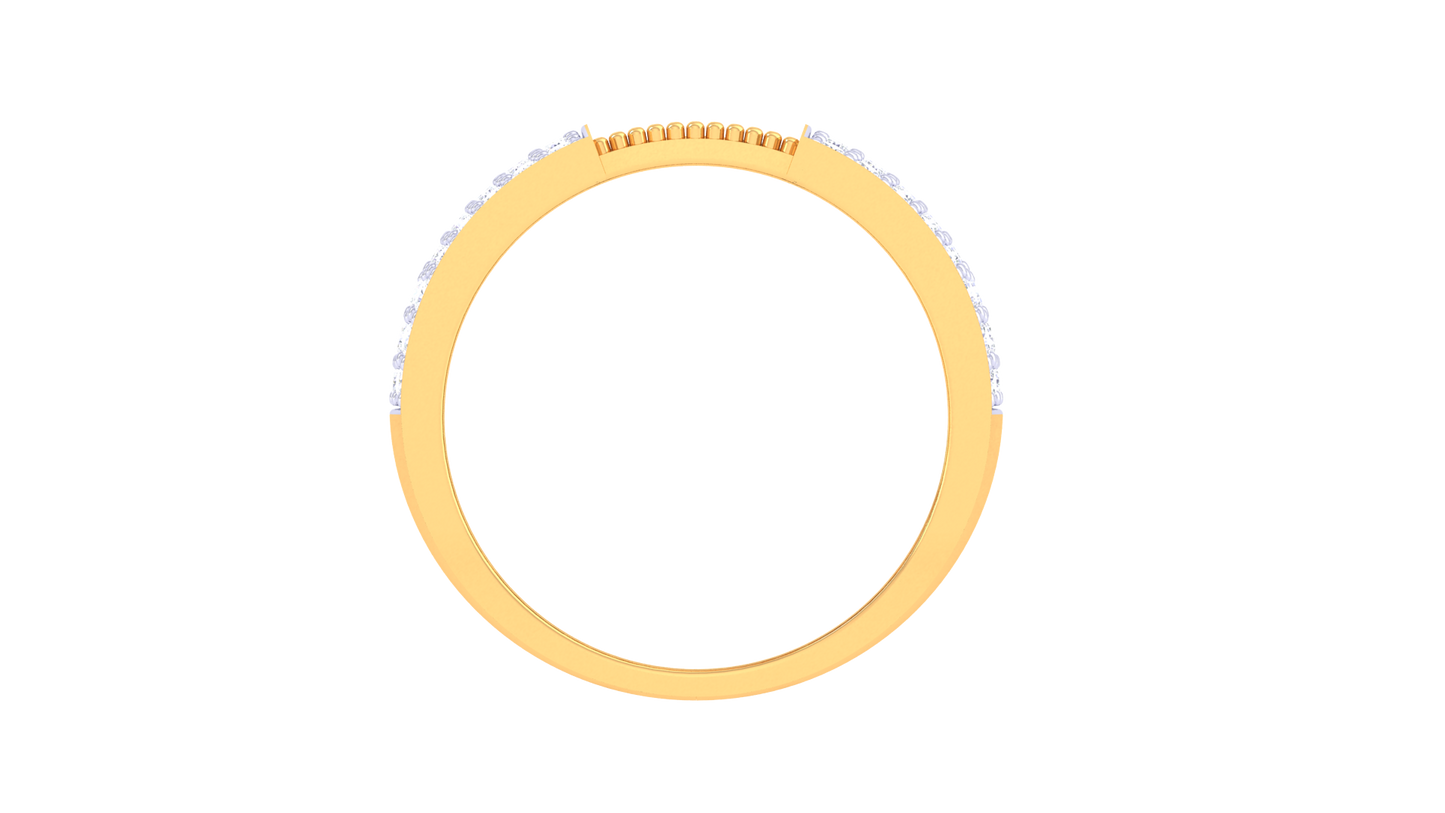 Éclat Arête Moderne – 0.8 Ct Round Diamond Gold Ring