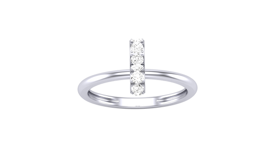 Lumiere Modern Loop Ring - 0.36 Ct Round Diamonds In Gold