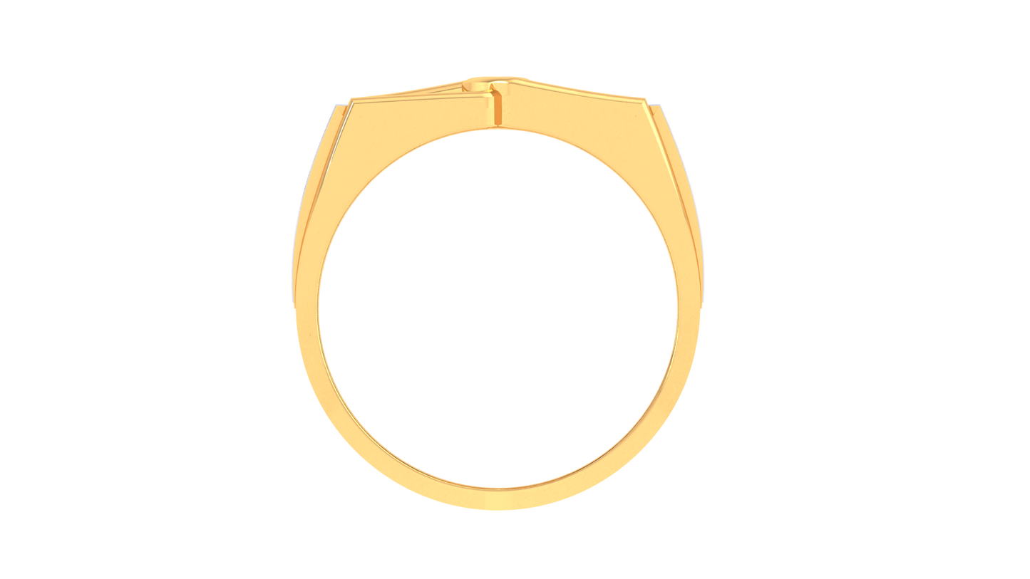 Iconique Ellipse Distinctive – 0.6 Ct Round Diamond Gold Ring